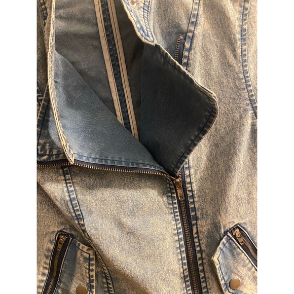 Light Denim Moto Jacket - Picture 3 of 4
